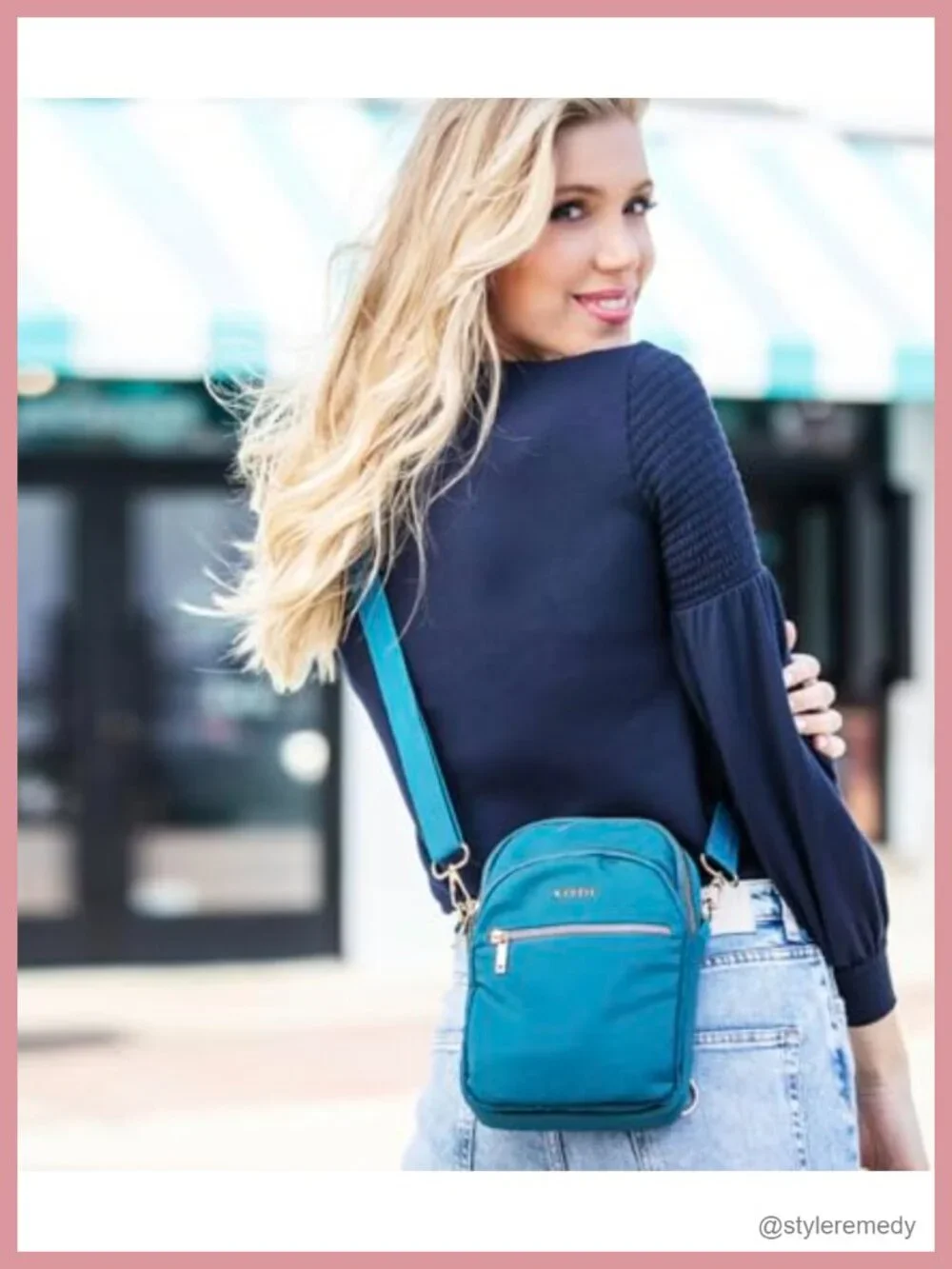 Women's Convertible Sling Crossbody Bag Polyester W- Adjustable Strap Travel
